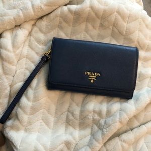 Authentic Saffiano Leather Prada Wristlet/Wallet
